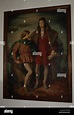 La pintura de Cristóbal Colón y su hijo Diego Fotografía de stock - Alamy