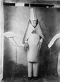 Hugo Ball, a poet and Dadaist, wearing a Cubist costume at the Cabaret ...