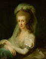 Kaiserin Maria Ludovica 1747-1792 an einem Tisch sitzend Halbfigur ...