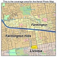 Aerial Photography Map of Farmington, MI Michigan