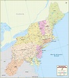 Large US Northeast Region Map HD
