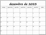 dezembro de 2023 calendario grátis em português | Calendario dezembro