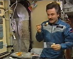 ESA - Cosmonaut Alexander Kaleri performing the MEDIET experiment on ...