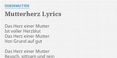 "MUTTERHERZ" LYRICS by ÜEBERMUTTER: Das Herz einer Mutter...