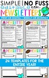 Editable Classroom Newsletter Template Free - Templates Printable Download