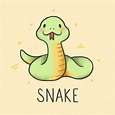 Cute Snake Cartoon Hand Drawn Style | Cute cartoon drawings, Snake ...