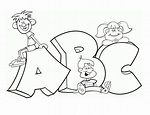 Libro para colorear Para niños de 4 años círculo de letras ABC ...