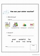 How was your winter vacation?: English ESL worksheets pdf & doc