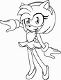Amy Rose Dance Now Coloring Page | Wecoloringpage.com