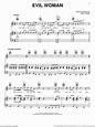 Orchestra - Evil Woman sheet music for voice, piano or guitar