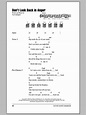 Don't Look Back In Anger sheet music by Oasis (Lyrics & Chords – 93665)