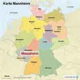 Karte Mannheim von ortslagekarte - Landkarte für Deutschland