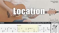 Location - Khalid | Fingerstyle Guitar | TAB + Chords + Lyrics - YouTube