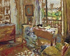 Edouard Vuillard (1868-1940) , Madame Vuillard cousant rue de la Tour ...