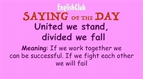 United we stand, divided we fall | Vocabulary | EnglishClub