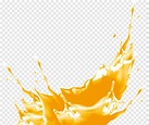 Splash juice, fruit juice, yellow, splash png | PNGWing