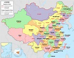 Map of the Republic of China, 1946, compared to the People's Republic ...