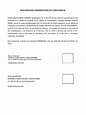 06 Declaracion Juramentada de Convivencia | PDF