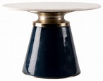 Marble Top, 17" Nebular Side Table, Black - Contemporary - Side Tables ...