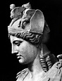 Detail of the face of Athena Farnese Sculpture by Phidias - Fine Art ...