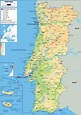 Portugal Map (Physical) - Worldometer