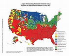 Where The Protestants Roam: Map Of Protestant Denominations In The US ...