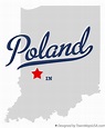 Map of Poland, IN, Indiana
