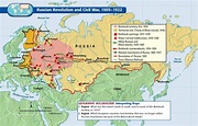Russian revolution map - Map of Russian revolution (Eastern Europe ...