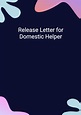 Release Letter for Domestic Helper Template in Word doc - Neutral | DocPro