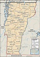 Labeled Map of Vermont with Capital & Cities