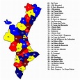 Comarcas y capitales de la Comunidad Valenciana - Valencianot