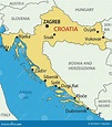 La República De Croacia - Mapa Del Vector Fotos de archivo - Imagen ...