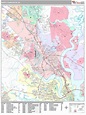 North Charleston South Carolina Wall Map (Premium Style) by MarketMAPS ...