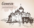 Térkép-Genf, Svájc — Stock Vector #50558491