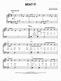 Jackson - Beat It, (easy) sheet music for piano solo [PDF]