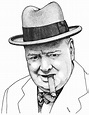 Winston Churchill Drawing at PaintingValley.com | Explore collection of ...