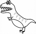 Dinosaur Line Drawing at PaintingValley.com | Explore collection of ...