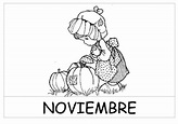 Dibujos del mes de Noviembre (November en inglés) para pintar ...