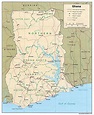 1Up Travel - Maps of Ghana. Ghana [Political Map] 1995 (417K)