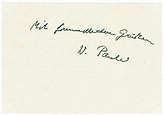 Eigenh. Unterschrift auf Albumblatt. by Pauli, Wolfgang, österr ...