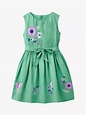Mini Boden Girls' Vintage Dress, Green at John Lewis & Partners