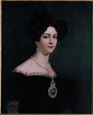 Retrato de Dona Amélia de Beauharnais, Imperatriz do Brasil, em pintura do segundo quartel do ...
