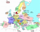 Mapa con los países y capitales de Europa (2024) - Saber es práctico