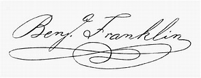 Large Image Of Benjamin Franklin"s Signature - Benjamin Franklin ...