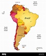 Mapa de América Latina Fotografía de stock - Alamy
