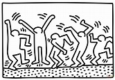 Dancing Figures by Keith Haring coloring page | Free Printable Coloring ...