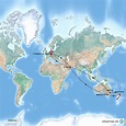 StepMap - Flugroute - Landkarte für Welt