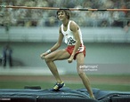 Jacek Wszola of Poland en route to winning the gold medal in the ...
