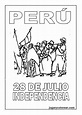 Colorear dibujos de la Independencia y símbolos patrios de Perú ...