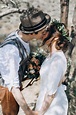Sweet kiss on wedding day | High-Quality People Images ~ Creative Market